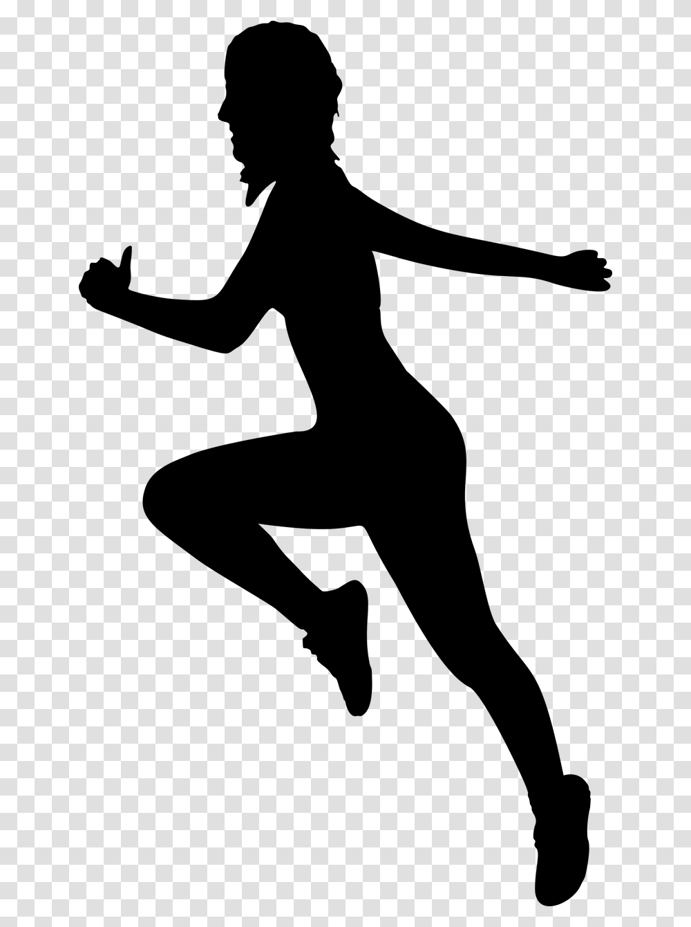 Woman Exercising Silhouette, Gray, World Of Warcraft Transparent Png
