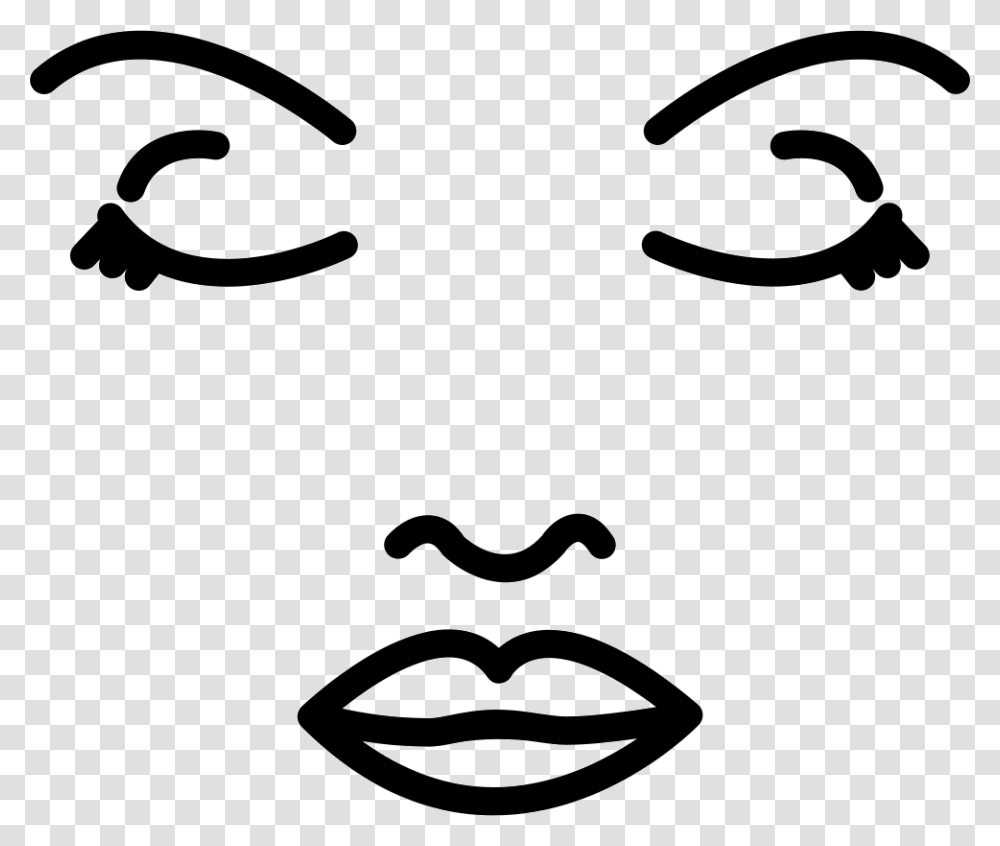 Woman Face Icon, Mustache, Stencil, Label Transparent Png