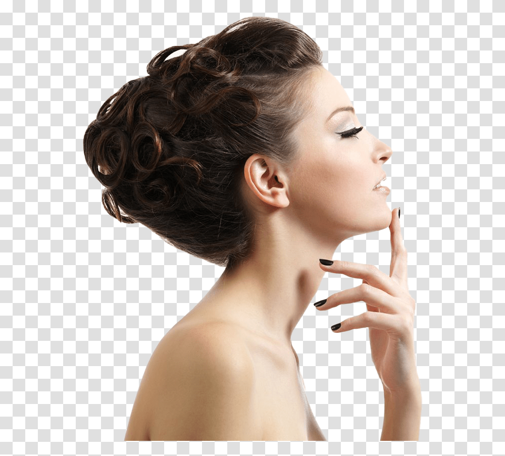 Woman Face Picture Side Woman Face, Person, Human, Hair, Head Transparent Png