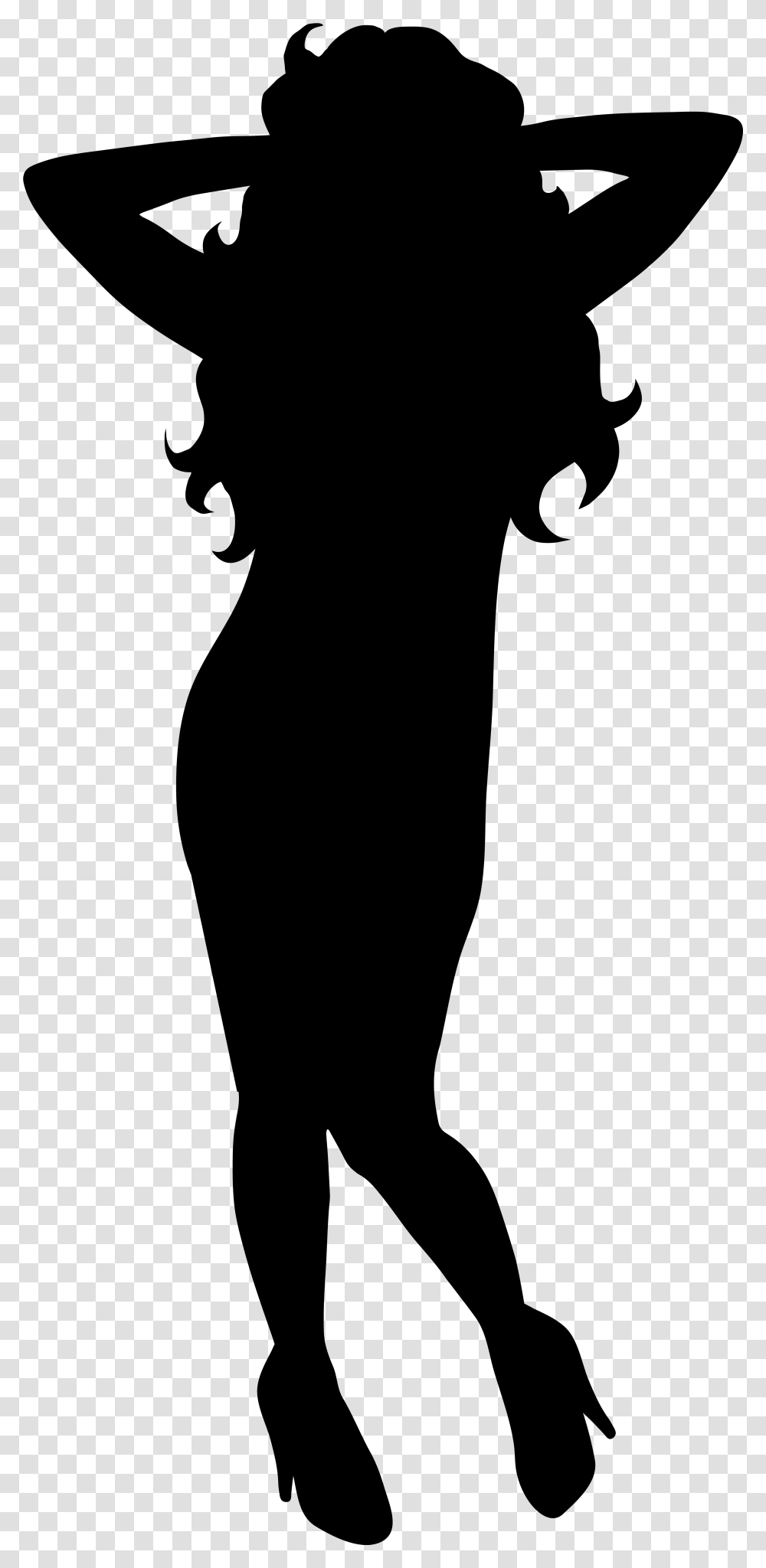 Woman Face Silhouette Dancing Woman Silhouette Clip Art, Gray, World Of Warcraft Transparent Png