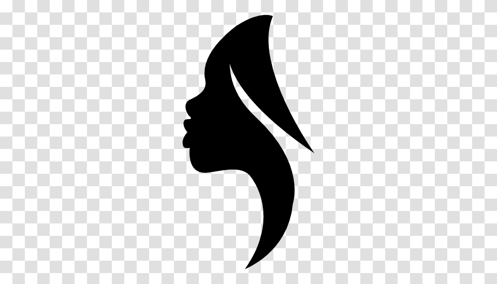 Woman Face Silhouette, Stencil Transparent Png