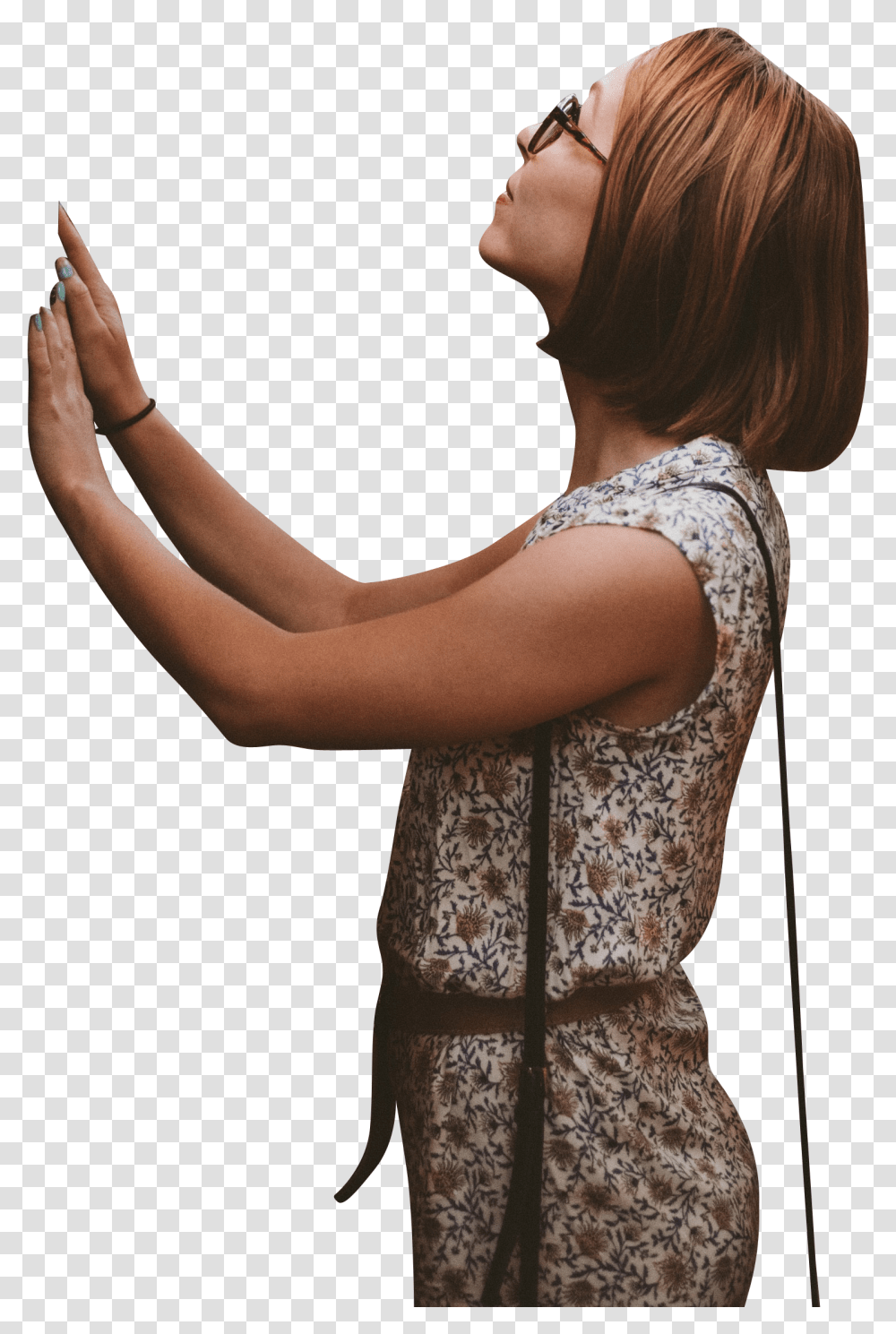 Woman Feeling Wall Girl, Person, Finger, Dance Pose, Leisure Activities Transparent Png