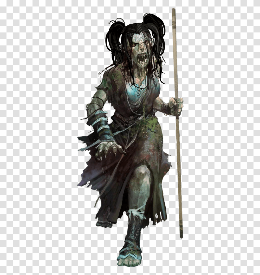 Woman Female Orc Warrior Savage Staff Bowstaff Orc Woman, Person, Human, Ninja, Alien Transparent Png