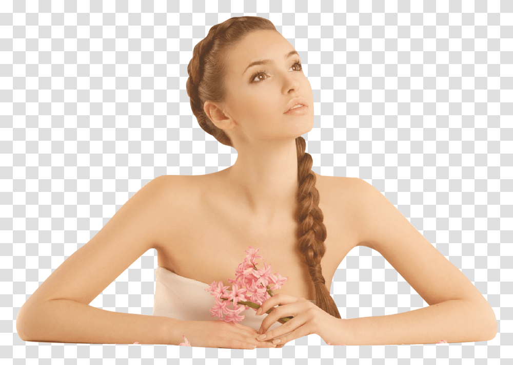 Woman Flower, Person, Hair, Evening Dress Transparent Png