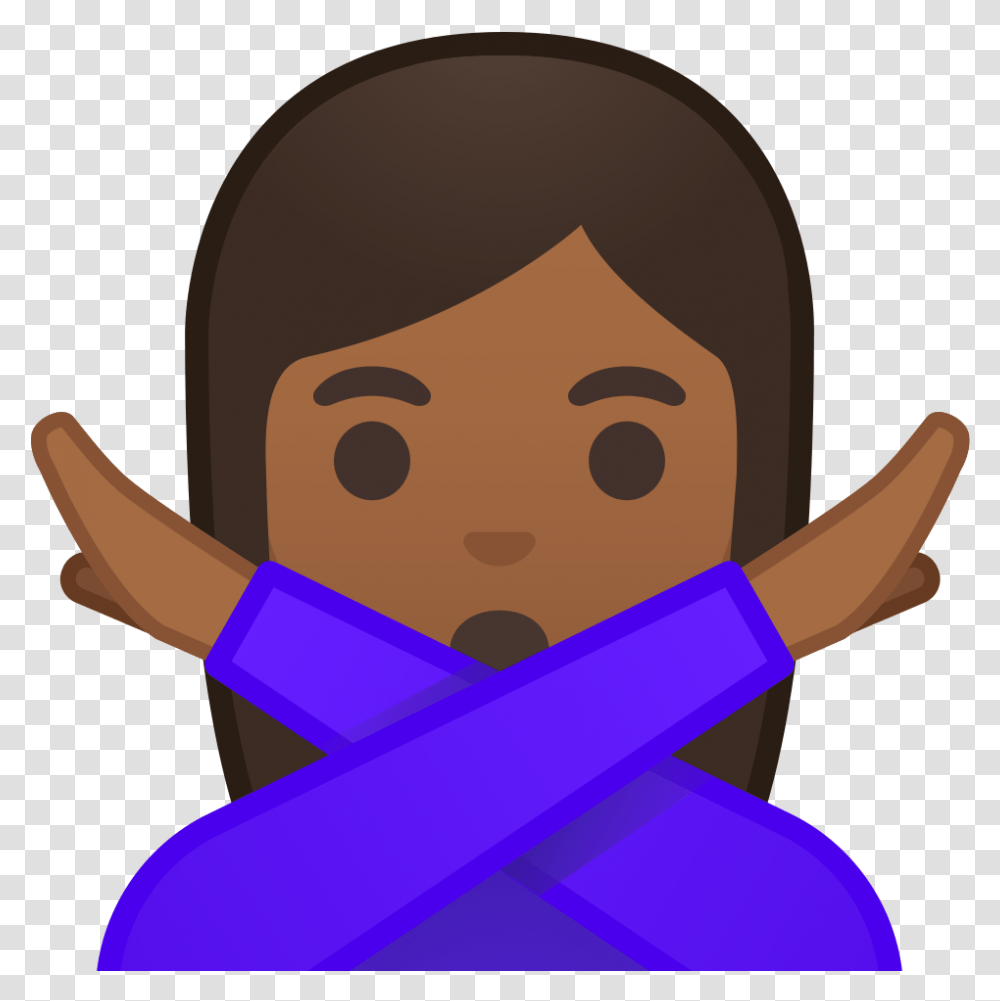 Woman Gesturing No Medium Dark Skin Tone Icon Clipart Women Gesturing Yes Icon, Face, Portrait, Photography, Elf Transparent Png