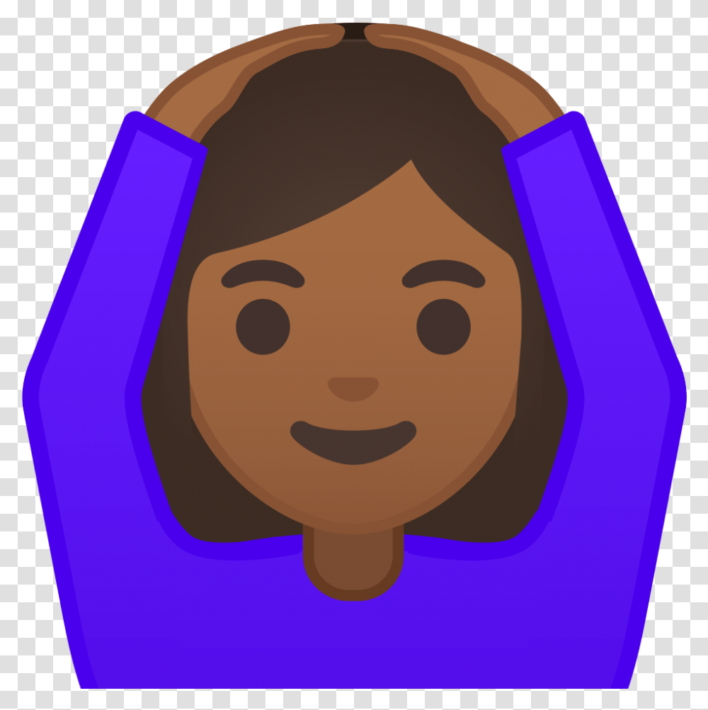 Woman Gesturing Ok Medium Dark Skin Tone Icon Emoji Mulher, Face, Logo, Trademark Transparent Png