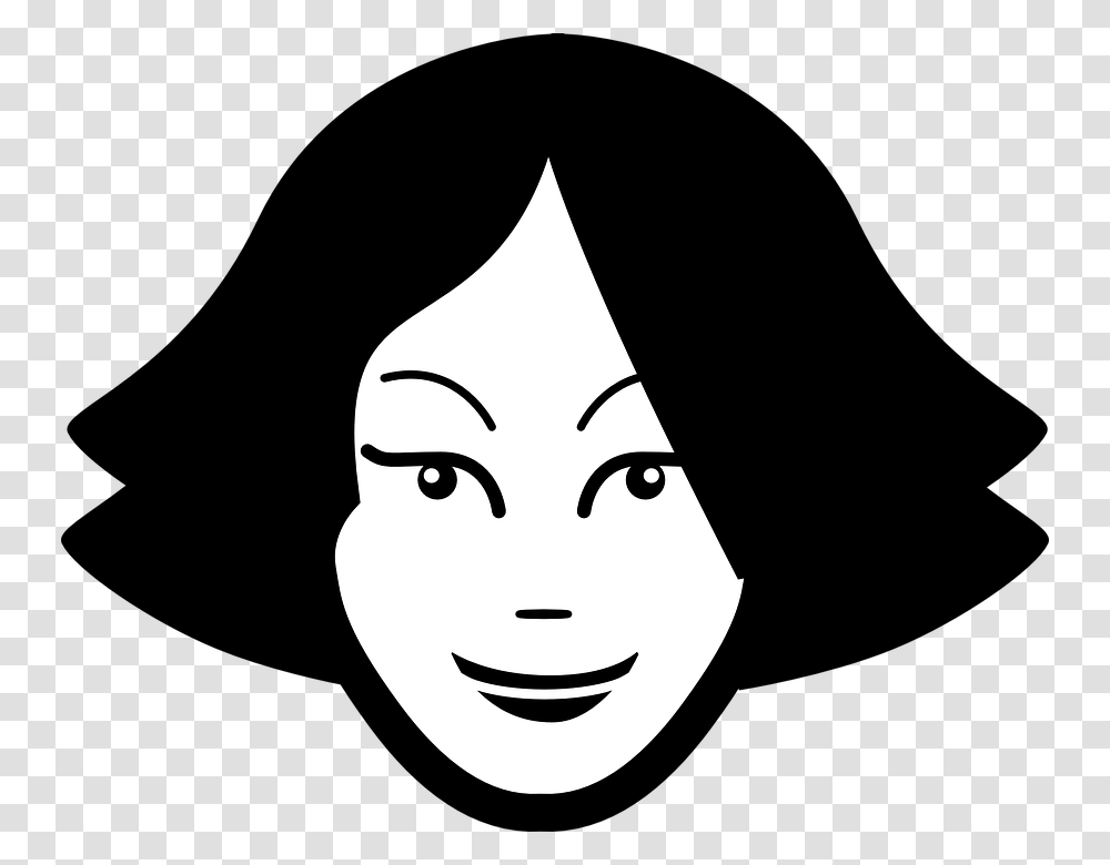 Woman Girl Face Silhouette Teenager Teen Young Women Face Clipart Black And White, Snowman, Winter, Outdoors, Nature Transparent Png
