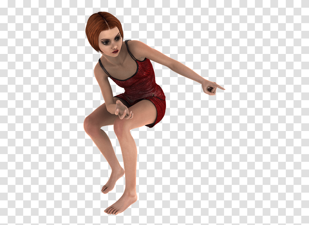 Woman Girl Lady Sitting 3d Render Girl Sitting 3d Render, Apparel, Dance Pose, Leisure Activities Transparent Png