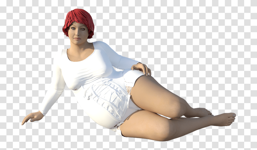 Woman Girl Overweight Sexy Female Young Body Sitting, Shorts, Person, Swimwear Transparent Png