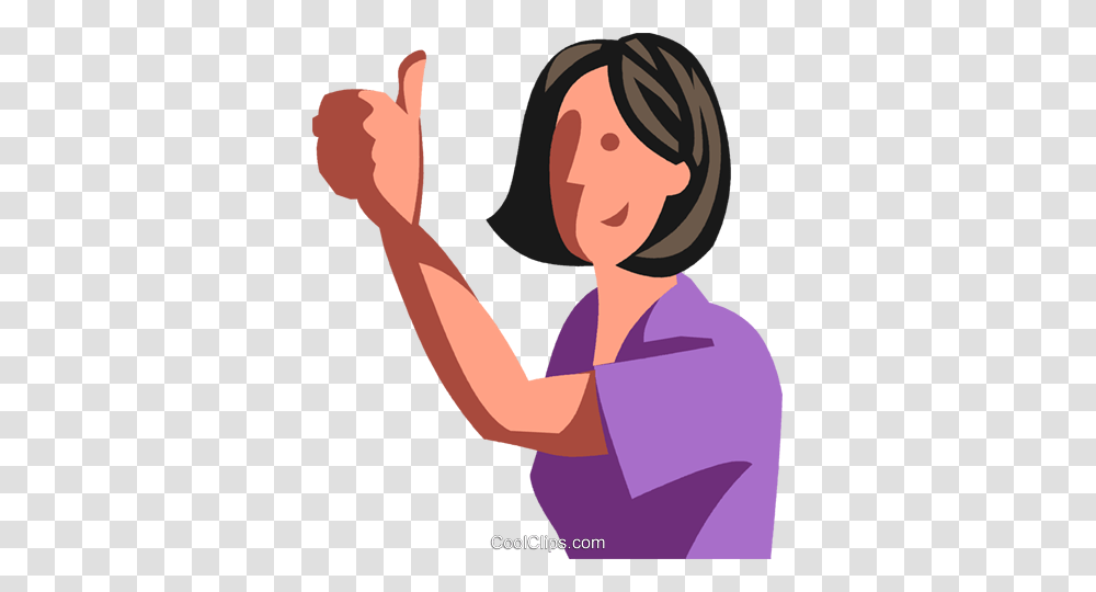 Woman Giving The Thumbs Up Royalty Free Vector Clip Art, Arm, Person, Female, Girl Transparent Png