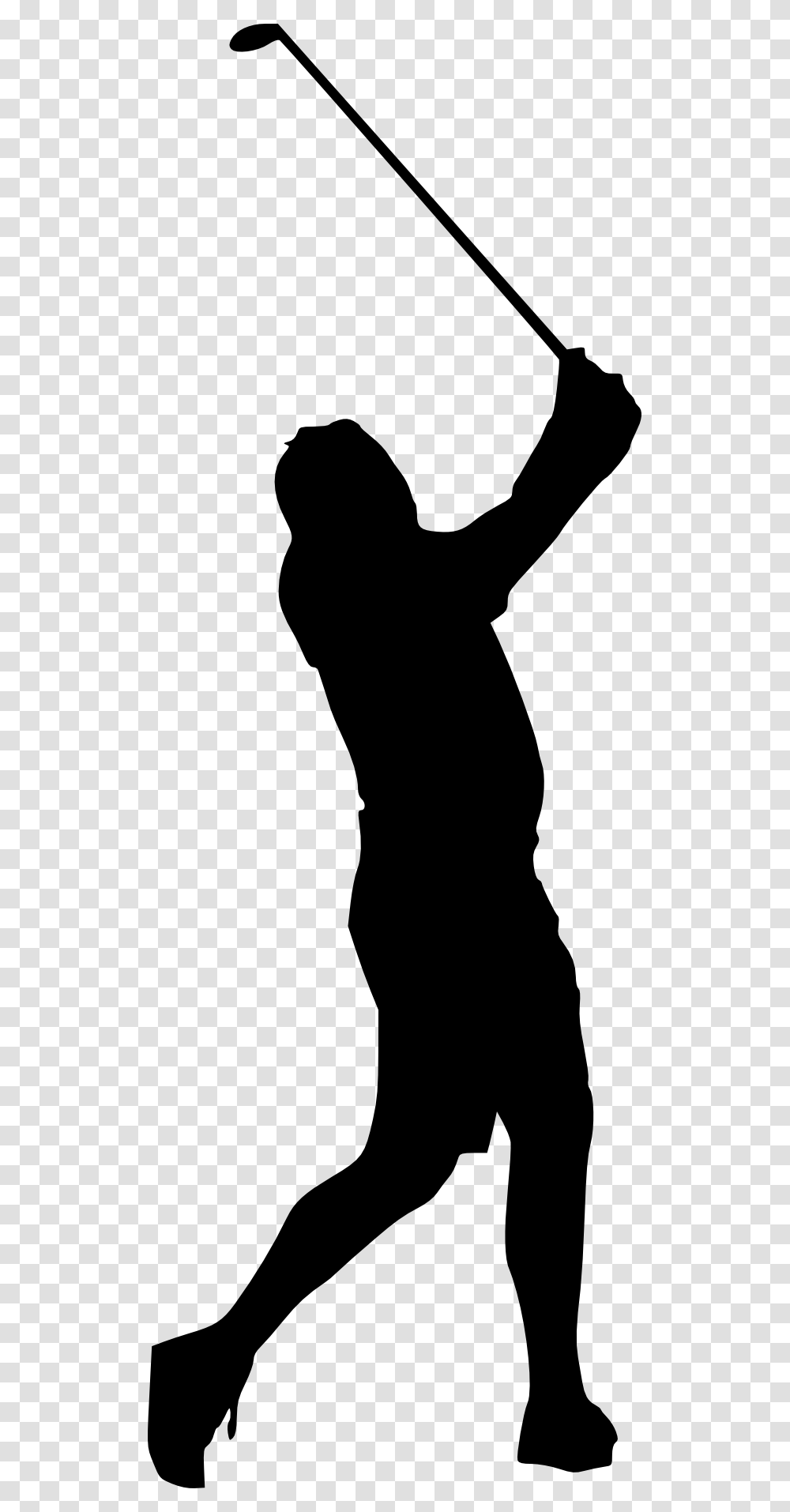 Woman Golfer Silhouette, Person, Human, Photography, Kneeling Transparent Png