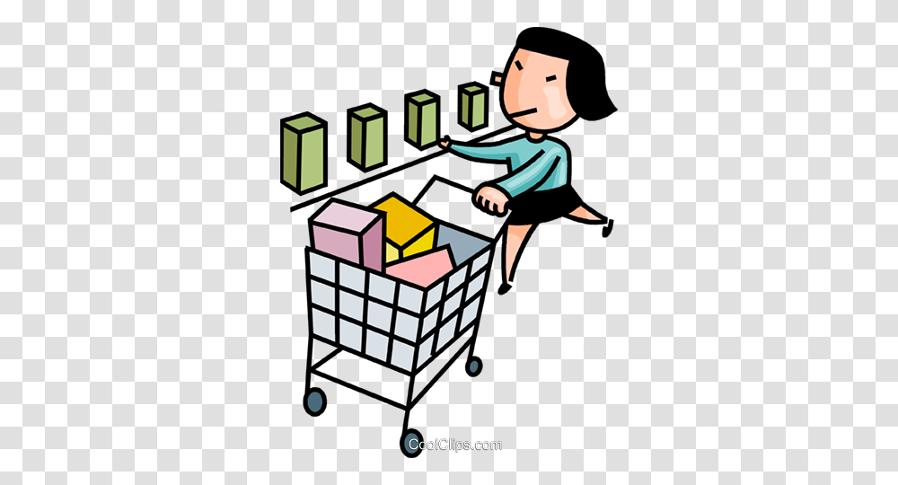 Woman Grocery Shopping Clip Art, Box, Person, Human, Rubix Cube Transparent Png
