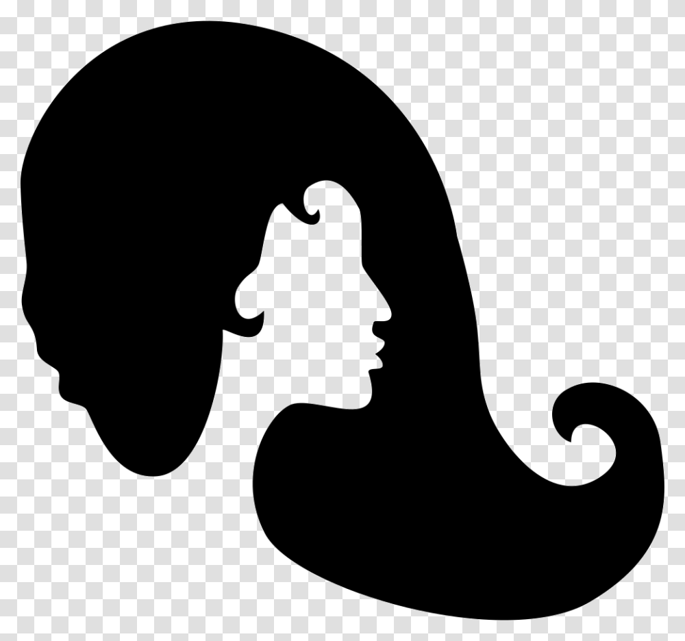 Woman Hair Hair Woman Icon, Silhouette, Stencil, Baseball Cap Transparent Png