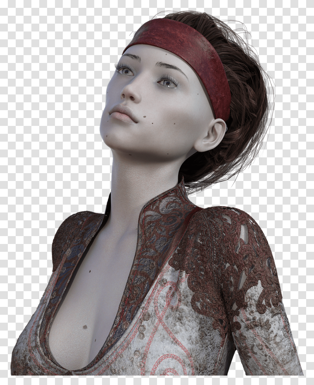 Woman Hairstyle Portrait Free Photo Girl, Apparel, Sleeve, Lace Transparent Png