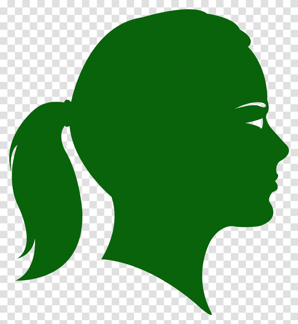 Woman Head Pink Silhouette, Green, Face, Cushion Transparent Png