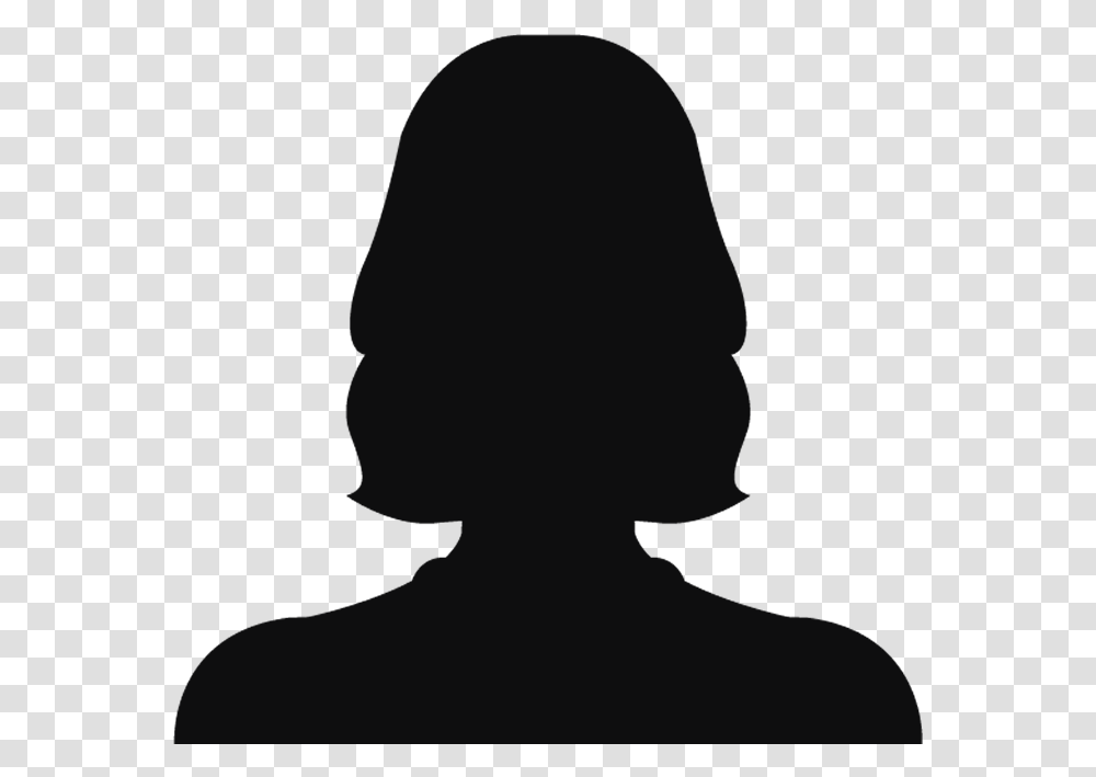 Woman Head Silhouette Black And White Download Woman Female Silhouette Head, Person, Human, Back, Kneeling Transparent Png