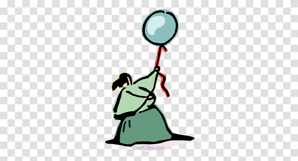 Woman Holding Balloon Royalty Free Vector Clip Art Illustration, Outdoors, Drawing, Leisure Activities, Photography Transparent Png