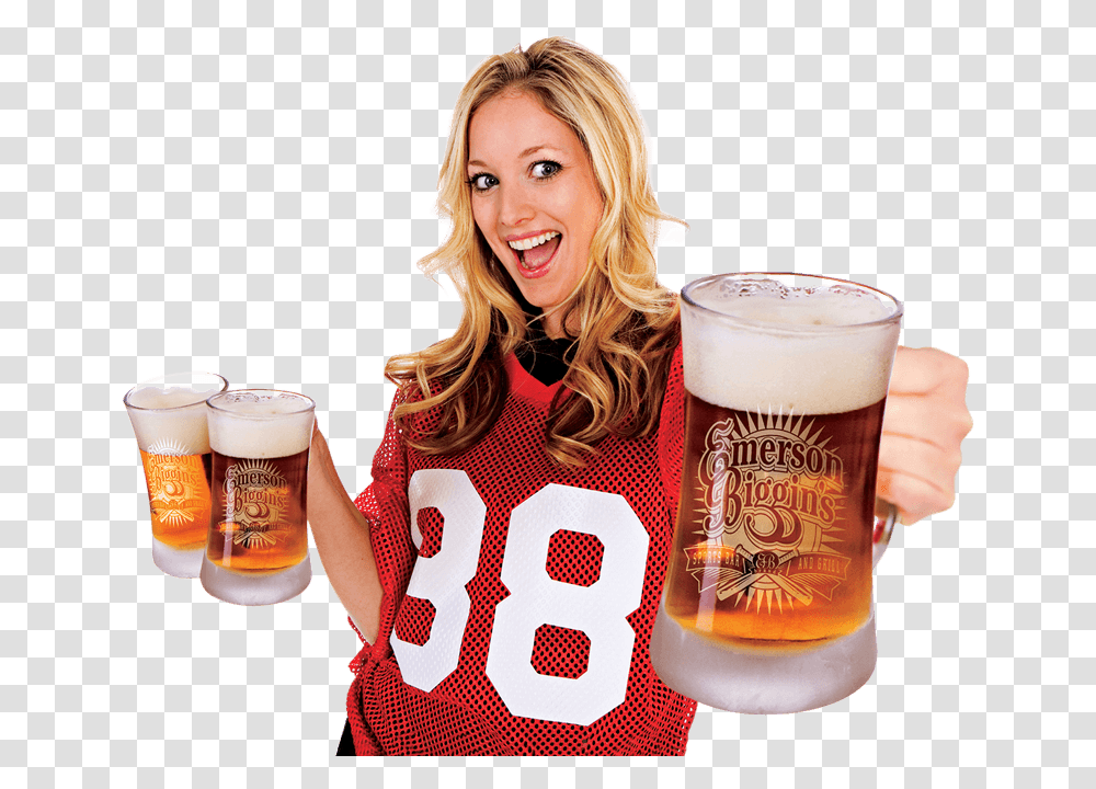 Woman Holding Beer, Glass, Alcohol, Beverage, Drink Transparent Png