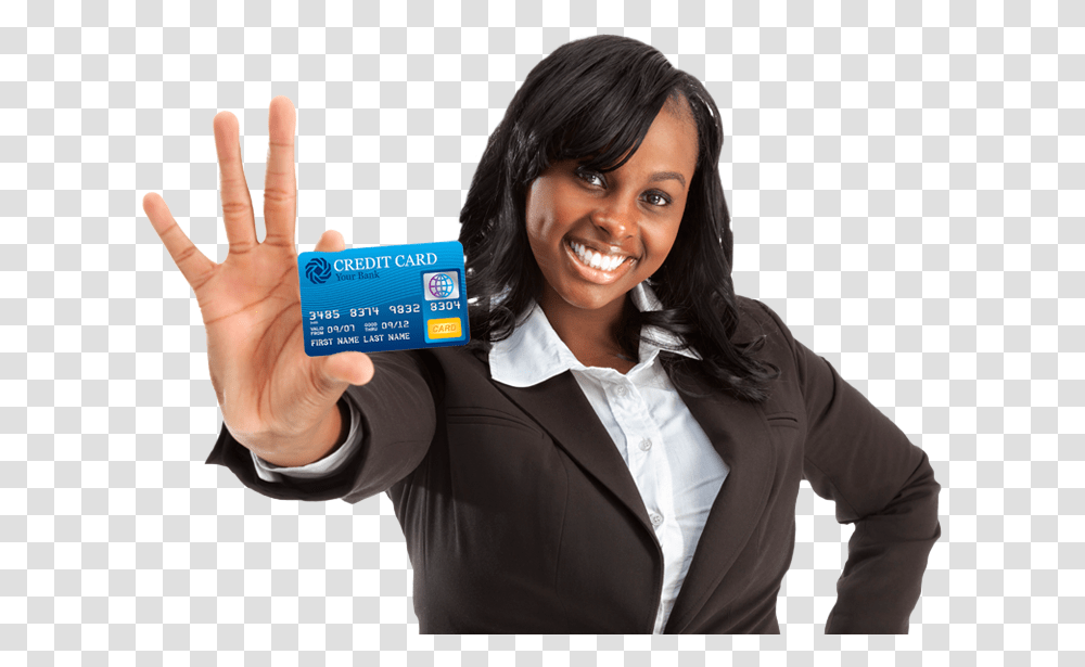 Woman Holding Card Person Holding A Credit Card, Human, Hair Transparent Png