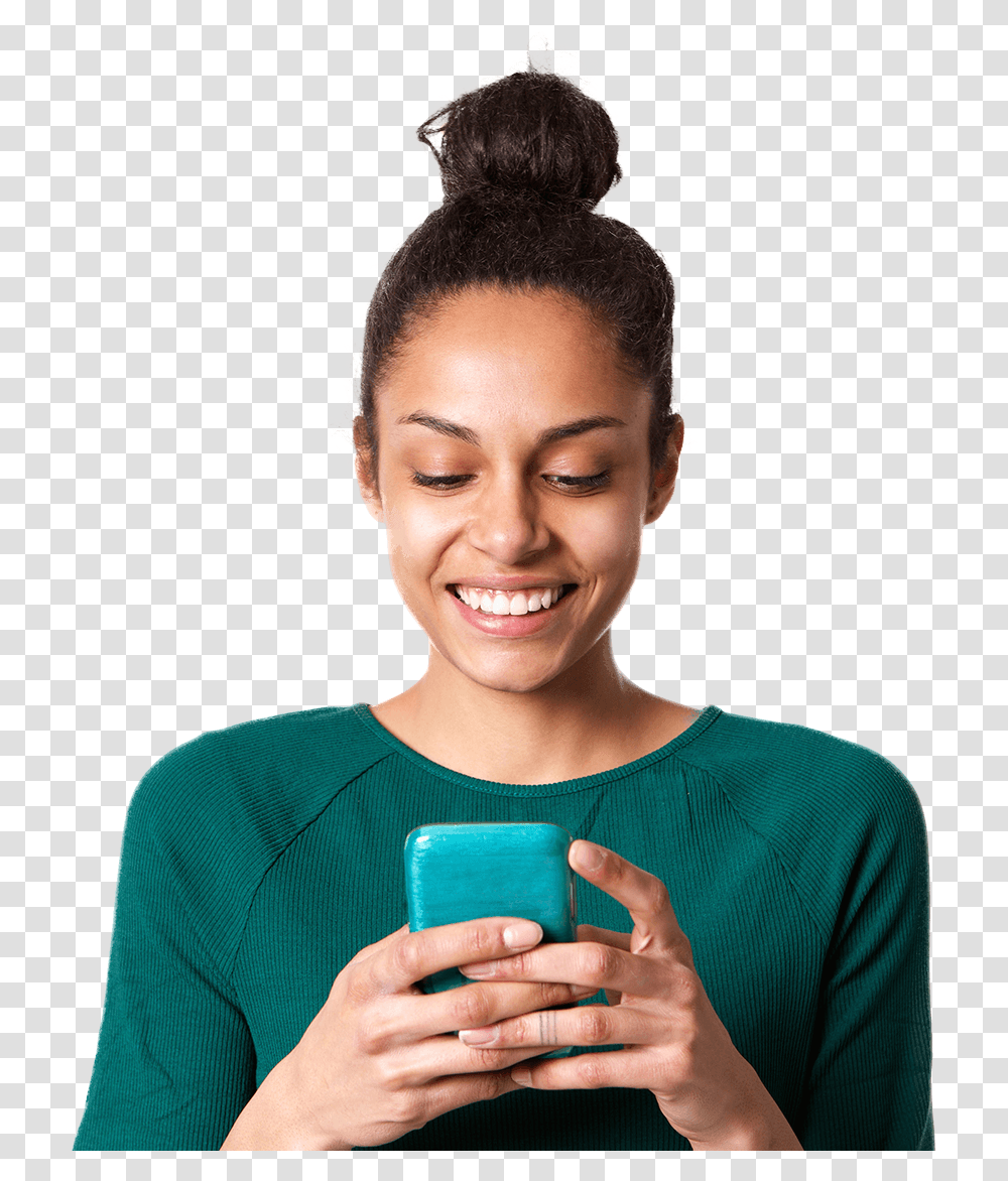 Woman Holding Money Woman Holding Phone, Person, Electronics, Face, Finger Transparent Png