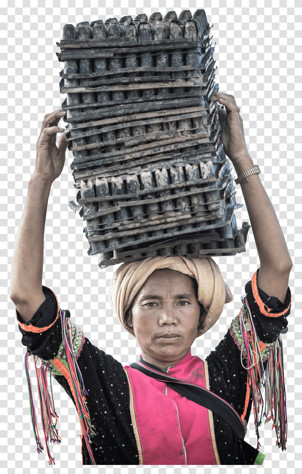 Woman Holding Paper Egg Tray Tradition Transparent Png
