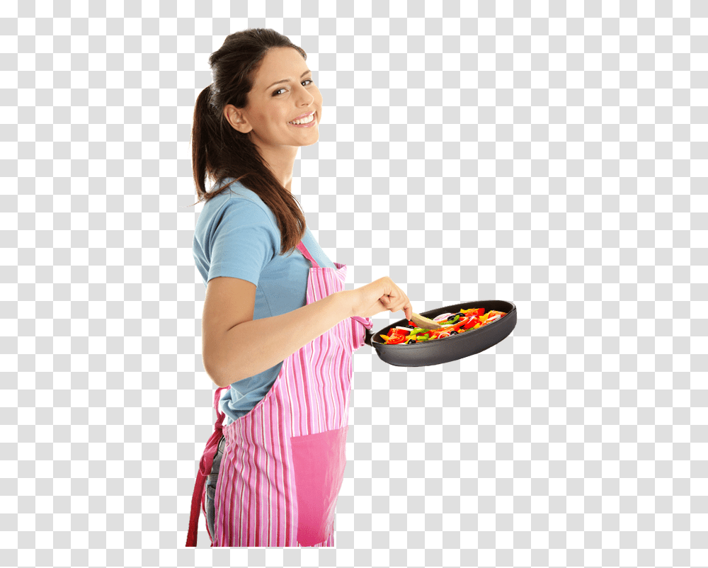 Woman Home Cooking Woman, Person, Female, Girl Transparent Png
