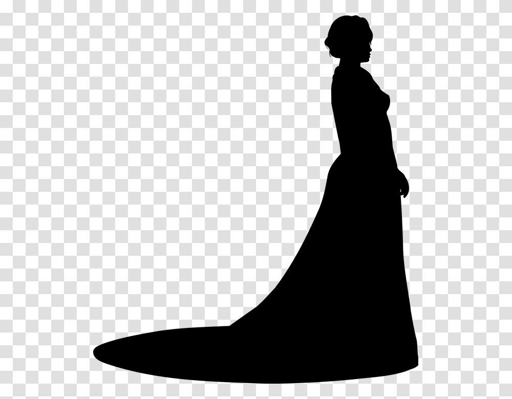 Woman In Gown Silhouette Free Clipart, Gray, World Of Warcraft Transparent Png