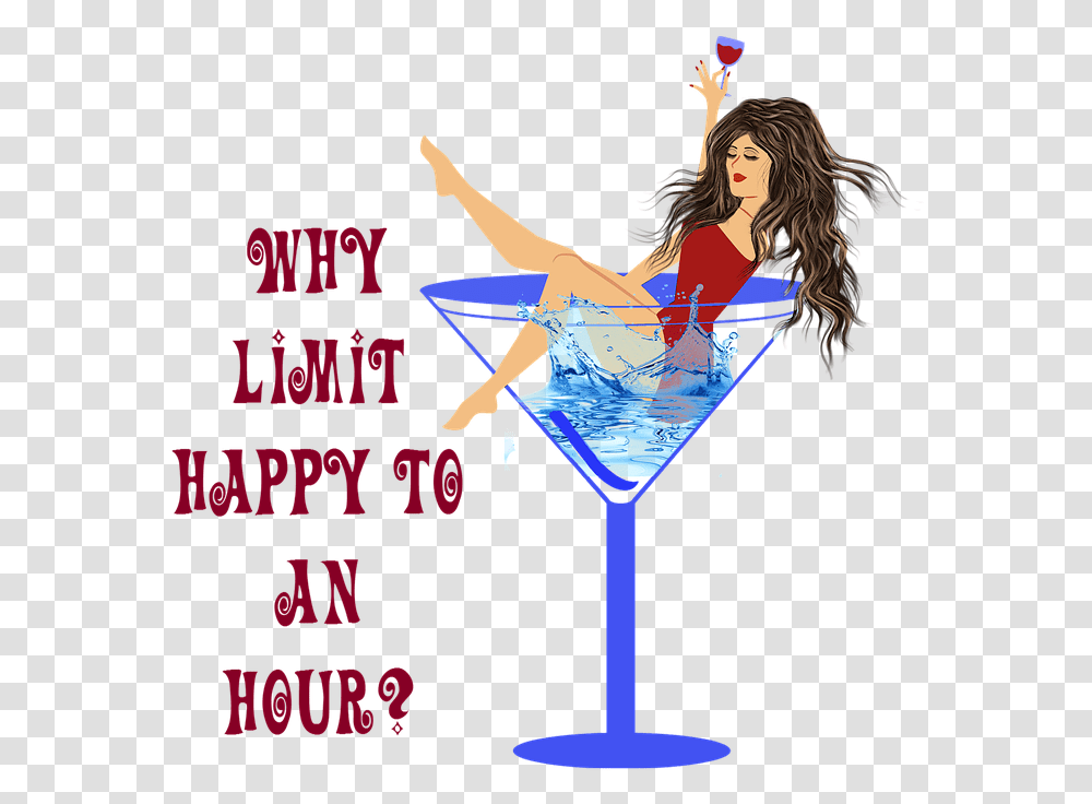 Woman In Martini Glass Classic Cocktail, Alcohol, Beverage, Person Transparent Png
