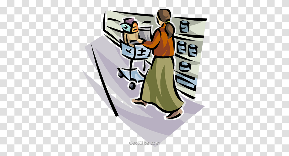 Woman In The Grocery Store Royalty Free Vector Clip Art, Poster, Doctor, Drawing Transparent Png