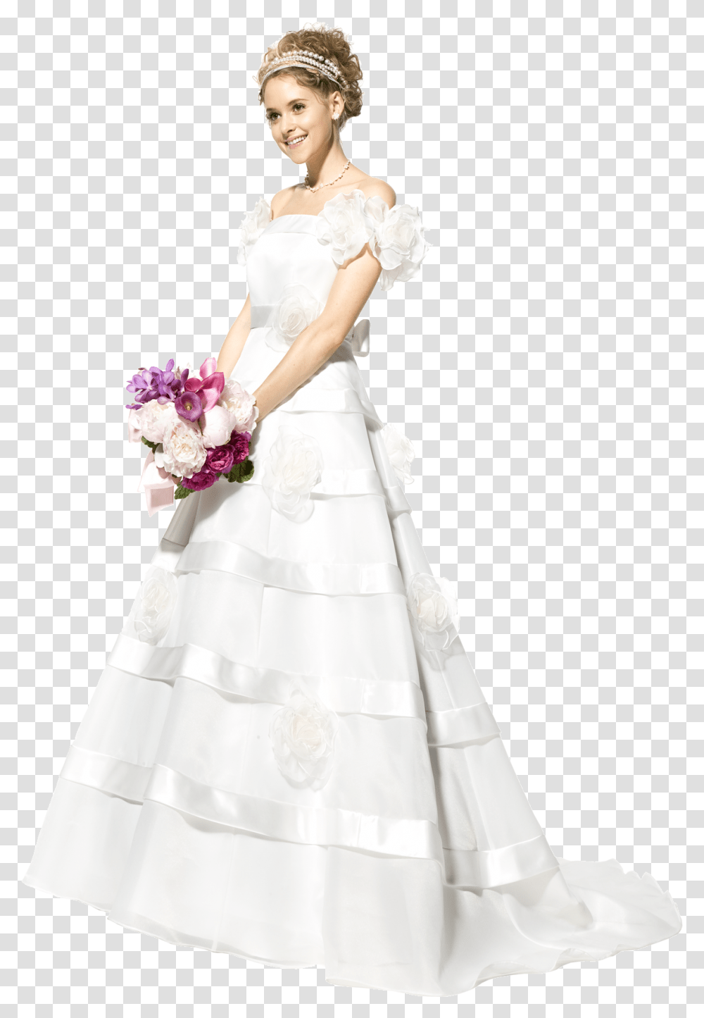 Woman In Wedding Dress Background Wedding Dress, Wedding Gown, Robe, Fashion Transparent Png