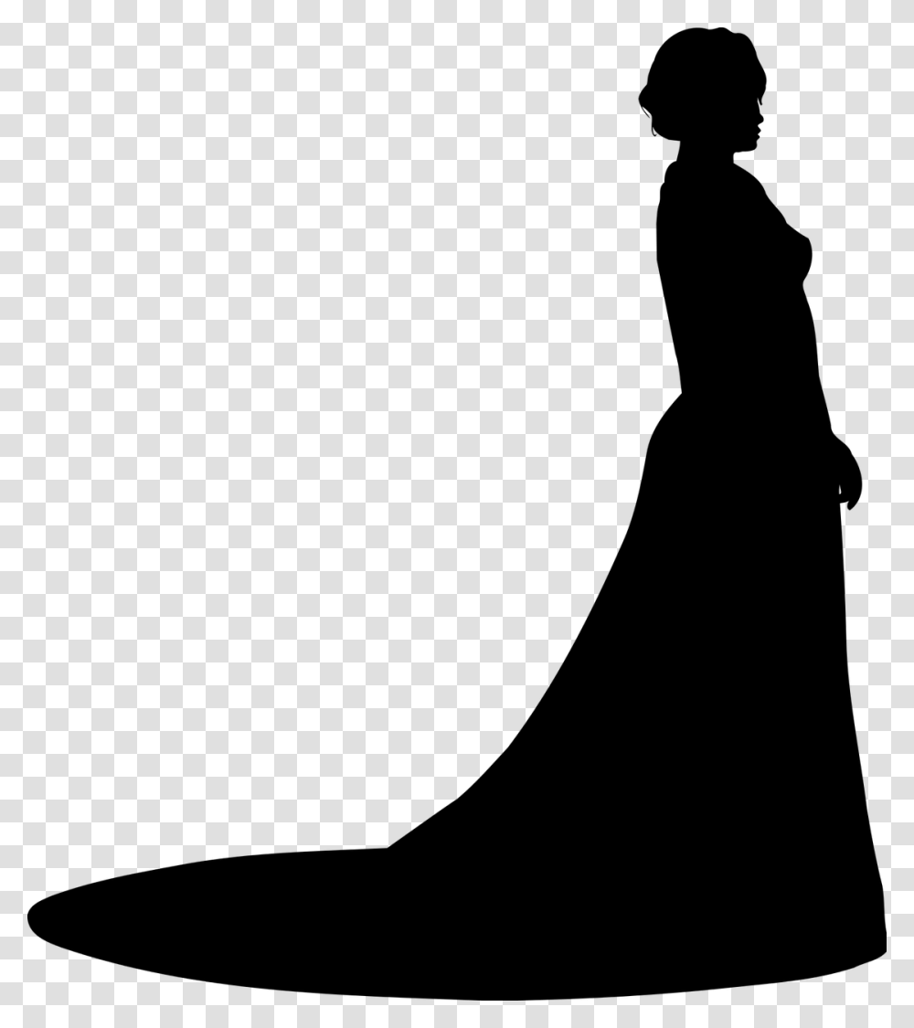 Woman In Wedding Dress Silhouette, Gray, World Of Warcraft Transparent Png