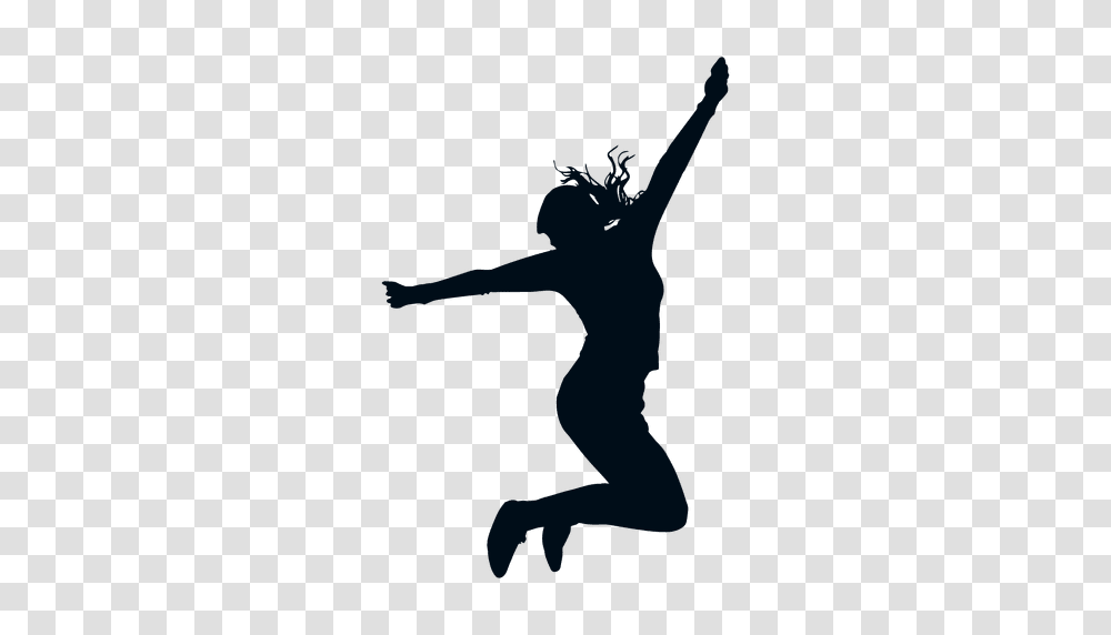 Woman Jumping Pose Silhouette, Dance Pose, Leisure Activities, Person, Duel Transparent Png