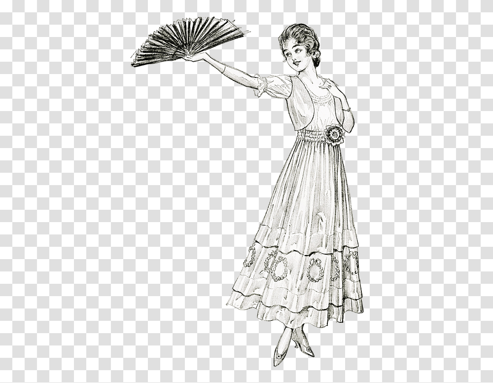 Woman Lady Vintage Victorian Edwardian Fashion Happy 50th Birthday Vintage, Person, Robe, Gown Transparent Png