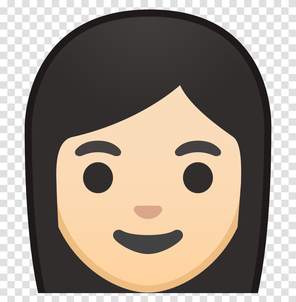 Woman Light Skin Tone Icon Noto Emoji People Faces Iconset Mulher Emoji, Label, Logo, Symbol, Head Transparent Png