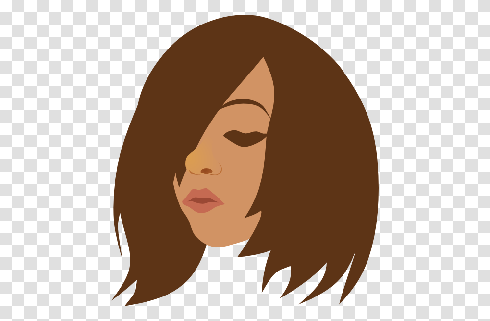 Woman Looking Down Clip Art, Face, Head, Hair, Haircut Transparent Png