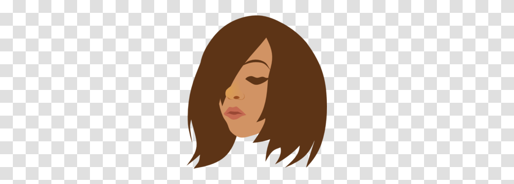 Woman Looking Down Clip Art, Head, Face, Person, Hair Transparent Png