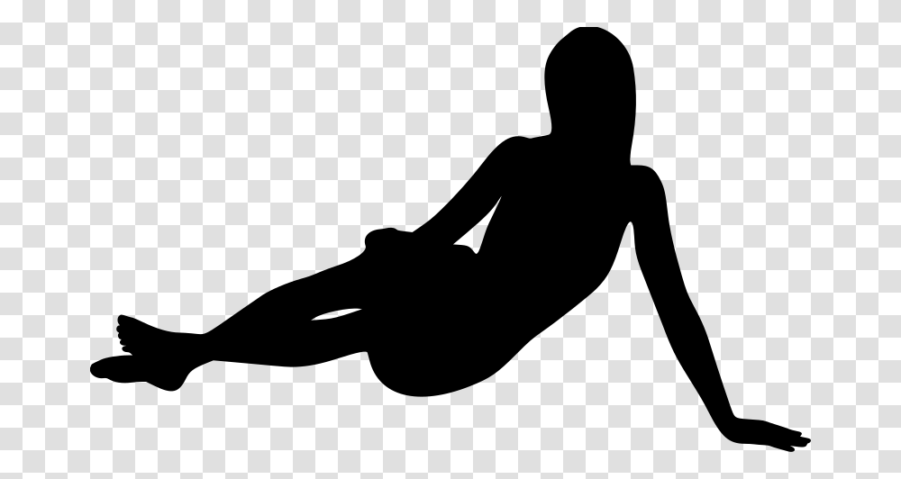 Woman Lying Woman Lying Silhouette, Gray, World Of Warcraft Transparent Png