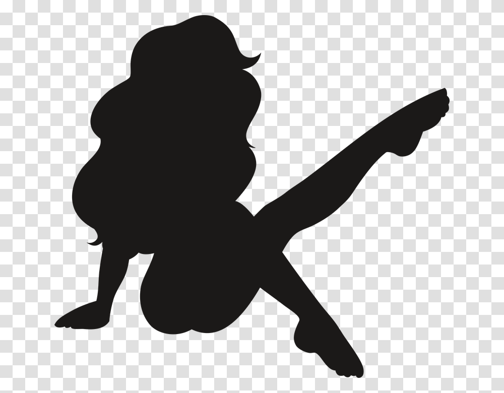 Woman Man Girl No Background Character Hair Sexy Cartoon No Background, Person, Human, Silhouette, Kneeling Transparent Png