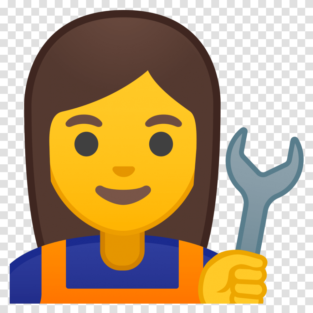 Woman Mechanic Icon Emoji Graduada, Head, Face Transparent Png