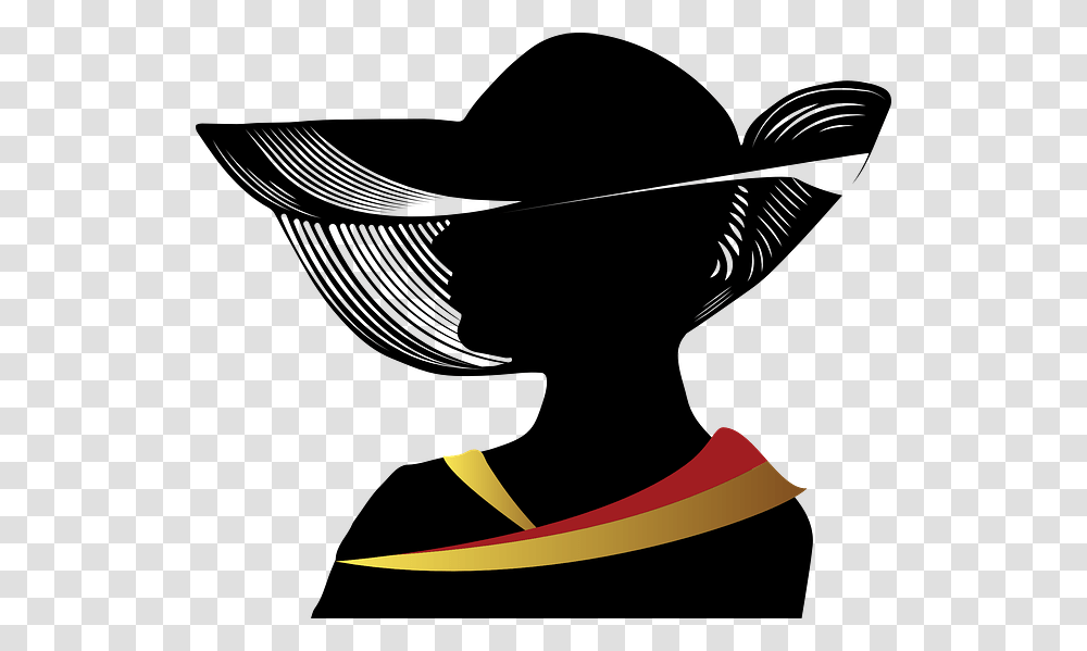 Woman Of The Church Woman Wearing Hat Silhouette, Plant, Flower, Blossom, Horn Transparent Png