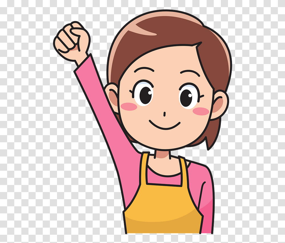 Woman Office Worker Cartoon, Face, Label, Hand Transparent Png