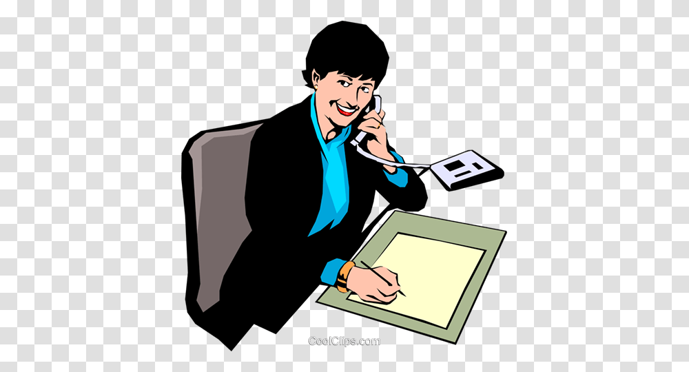 Woman On Phone Royalty Free Vector Clip Art Illustration, Person, Human, Performer Transparent Png