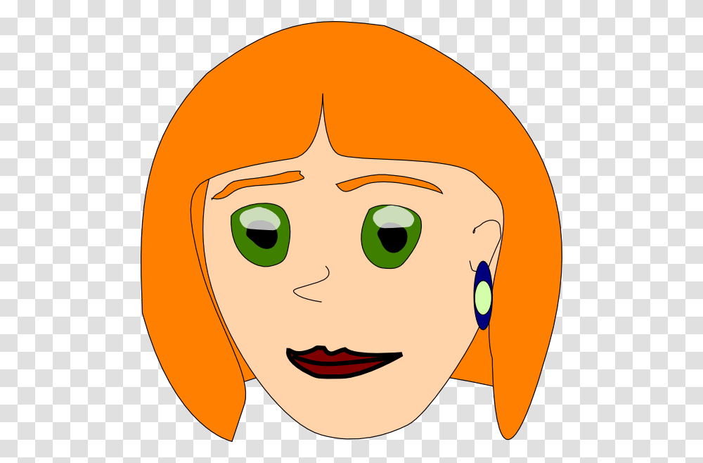 Woman Orange Hair Clip Art, Head, Face, Label Transparent Png