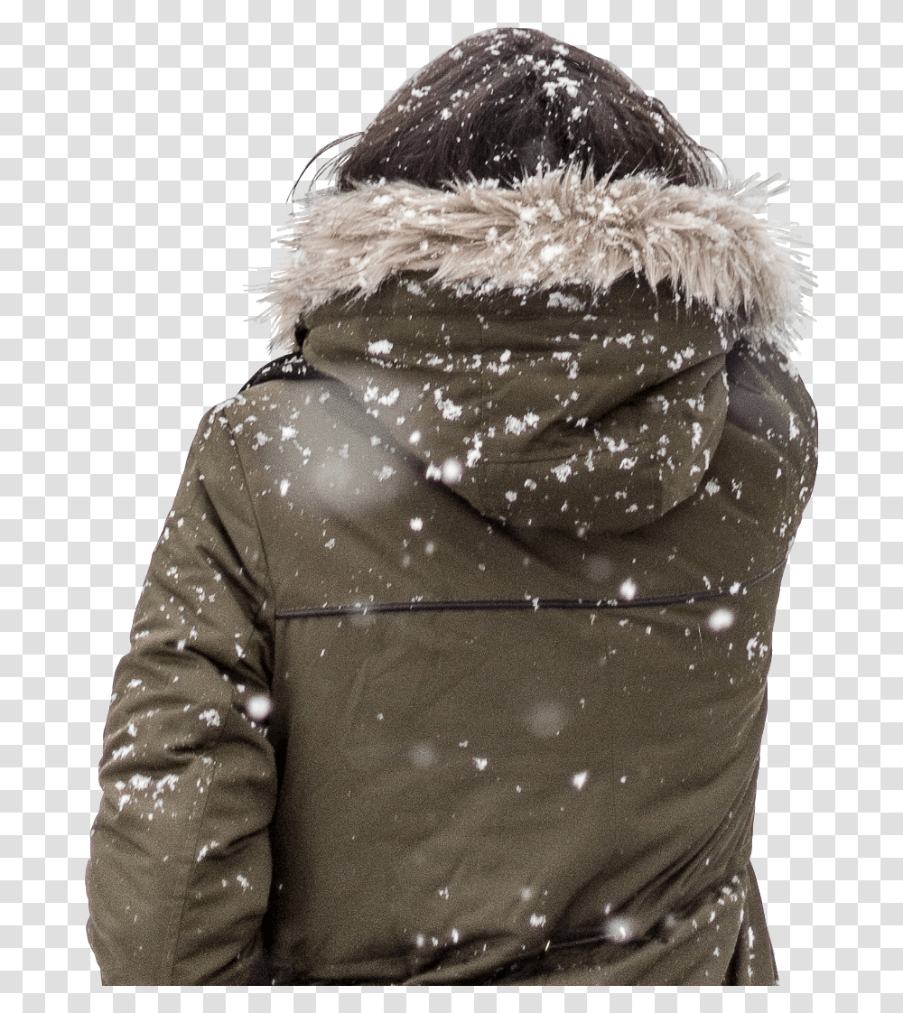 Woman Parka Coat Cutout Snow Winter Overlay Dealing With People Bible Verses, Hood, Sweater, Hat Transparent Png