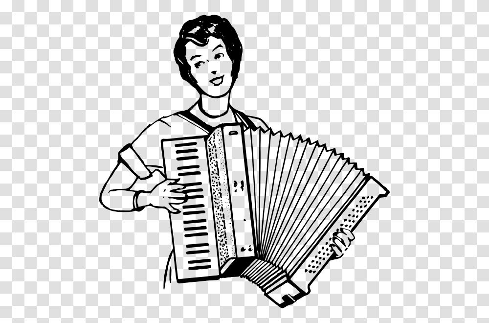 Woman Playing Accordeon Clip Art, Accordion, Musical Instrument, Person, Human Transparent Png