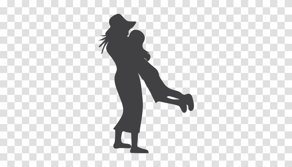 Woman Playing And Hugging Kid Silhouette, Person, Kneeling, Hand, Photography Transparent Png