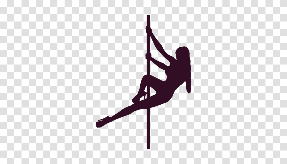 Woman Pole Dancing Silhouette, Acrobatic, Pole Vault, Sport, Sports Transparent Png