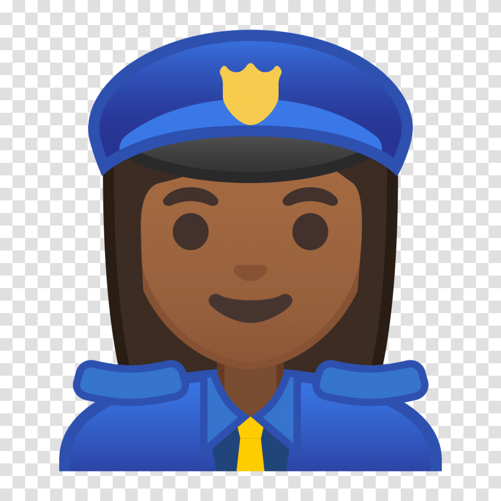 Woman Police Officer Medium Dark Skin Tone Icon Noto Emoji, Sailor Suit, Military Uniform Transparent Png