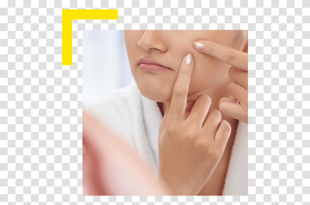 Woman Popping Pimple, Face, Person, Human, Skin Transparent Png