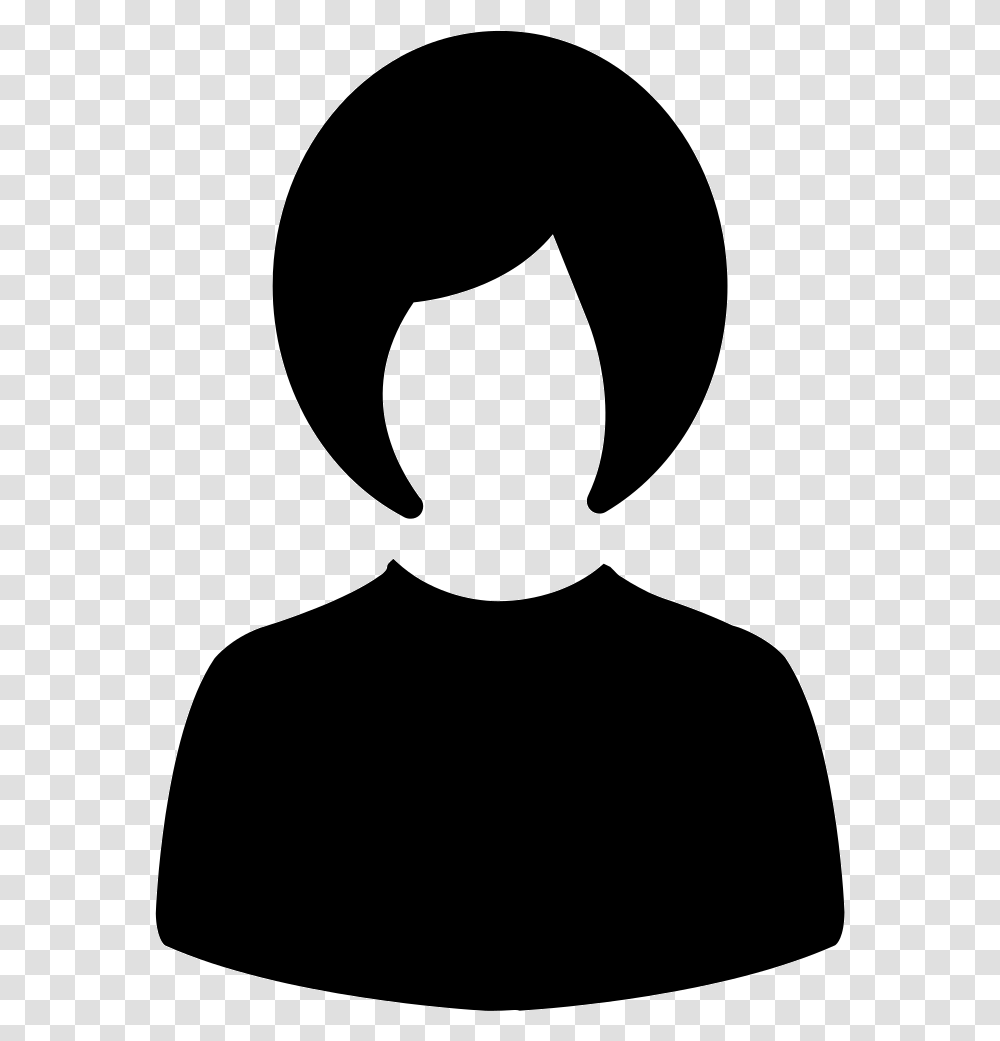 Woman Profile Black Woman Profile Icon, Silhouette, Stencil Transparent Png